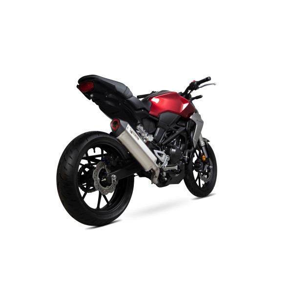 Scorpion Exhaust Honda CB300 R 2017 - 2023 Serket Parallel Slip-on Brushed Stainless Steel Sleeve